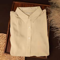100% mulberry silk shirt women's double crepe matte long-sleeved simple square collar casual commute spring and summer thin