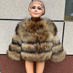 Children's Fox Fur Jacket Real Fox Fur Childs Fur Coat Suitable for Girls and Boys Aged 1-15 Years Old Kids Fur Coat Universal