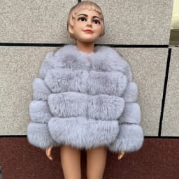 Children's Fox Fur Jacket Real Fox Fur Childs Fur Coat Suitable for Girls and Boys Aged 1-15 Years Old Kids Fur Coat Universal