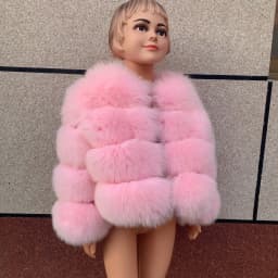 Children's Fox Fur Jacket Real Fox Fur Childs Fur Coat Suitable for Girls and Boys Aged 1-15 Years Old Kids Fur Coat Universal