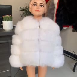 Children's Fox Fur Jacket Real Fox Fur Childs Fur Coat Suitable for Girls and Boys Aged 1-15 Years Old Kids Fur Coat Universal