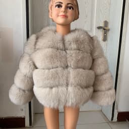 Children's Fox Fur Jacket Real Fox Fur Childs Fur Coat Suitable for Girls and Boys Aged 1-15 Years Old Kids Fur Coat Universal