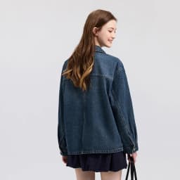 Semir Denim Jacket Women Lapel Drop-shoulder Top Casual and Elegant 2025 Spring New Loose Jacket Instagram Trendy