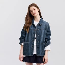 Semir Denim Jacket Women Lapel Drop-shoulder Top Casual and Elegant 2025 Spring New Loose Jacket Instagram Trendy