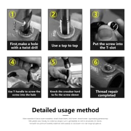 XCAN Thread Repair Tool 25pcs M3/M4/M5/M6/M7/M8/M10/M12/14 for Restoring Damaged Thread Spanner Wrench Twist Drill Bit Hand Tool