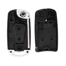 KEYYOU 2 Buttons Modified Flip Folding Remote Car Key Case For SsangYong Actyon Kyron Rexton Key Shell Case Blank Uncut Blade
