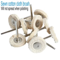 1" Wool Felt Grinding Sanding Head Abrasive Buffing Wheel 2.35/3mm Shank Cotton Thread Polishing Mini Brush for Dremel Dril