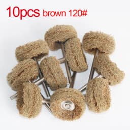 1" Wool Felt Grinding Sanding Head Abrasive Buffing Wheel 2.35/3mm Shank Cotton Thread Polishing Mini Brush for Dremel Dril