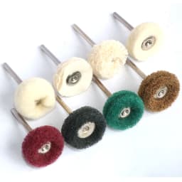 1" Wool Felt Grinding Sanding Head Abrasive Buffing Wheel 2.35/3mm Shank Cotton Thread Polishing Mini Brush for Dremel Dril