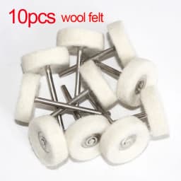 1" Wool Felt Grinding Sanding Head Abrasive Buffing Wheel 2.35/3mm Shank Cotton Thread Polishing Mini Brush for Dremel Dril