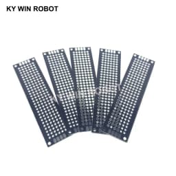 5pcs 2x8cm 20x80 mm Black Double Side Prototype PCB Universal Printed Circuit Board Protoboard For Arduino