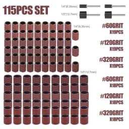 CMCP Sanding Drum Set Grit #80 #100 #120 Dremel With Sanding Mandrels Sanding Bands For Dremel Rotary Tools Abrasive Tools