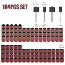 CMCP Sanding Drum Set Grit #80 #100 #120 Dremel With Sanding Mandrels Sanding Bands For Dremel Rotary Tools Abrasive Tools