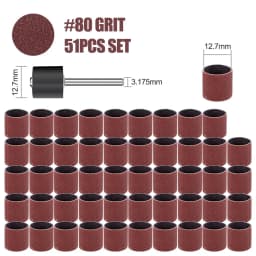 CMCP Sanding Drum Set Grit #80 #100 #120 Dremel With Sanding Mandrels Sanding Bands For Dremel Rotary Tools Abrasive Tools
