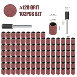 CMCP Sanding Drum Set Grit #80 #100 #120 Dremel With Sanding Mandrels Sanding Bands For Dremel Rotary Tools Abrasive Tools