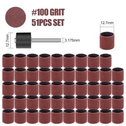 CMCP Sanding Drum Set Grit #80 #100 #120 Dremel With Sanding Mandrels Sanding Bands For Dremel Rotary Tools Abrasive Tools