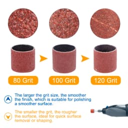 CMCP Sanding Drum Set Grit #80 #100 #120 Dremel With Sanding Mandrels Sanding Bands For Dremel Rotary Tools Abrasive Tools