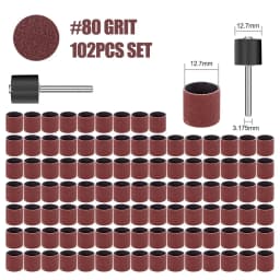 CMCP Sanding Drum Set Grit #80 #100 #120 Dremel With Sanding Mandrels Sanding Bands For Dremel Rotary Tools Abrasive Tools
