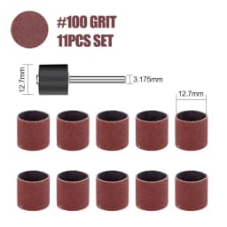CMCP Sanding Drum Set Grit #80 #100 #120 Dremel With Sanding Mandrels Sanding Bands For Dremel Rotary Tools Abrasive Tools