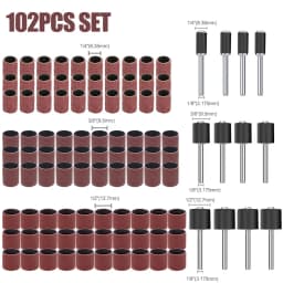 CMCP Sanding Drum Set Grit #80 #100 #120 Dremel With Sanding Mandrels Sanding Bands For Dremel Rotary Tools Abrasive Tools