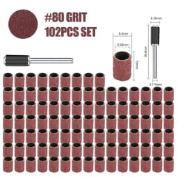CMCP Sanding Drum Set Grit #80 #100 #120 Dremel With Sanding Mandrels Sanding Bands For Dremel Rotary Tools Abrasive Tools