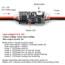 Multi-mode RC Remote Electronic AUX Channel On/Off Switch Car LED PWM Controlled Switch Receiver Control Module