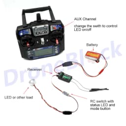 Multi-mode RC Remote Electronic AUX Channel On/Off Switch Car LED PWM Controlled Switch Receiver Control Module