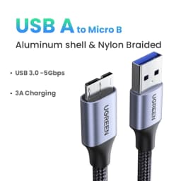 Ugreen USB C to Micro B 3.0 Cable 5Gbps 3A Fast Data Sync Cord For Macbook Hard Drive Disk HDD SSD Case USB Type C Micro B Cable