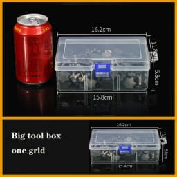 Transparent Plastic Box Screw Compartment Box Jewelry Earring Display Case Container Clear Terminal Organizer Tool Storage Boxes