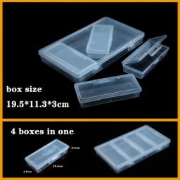 Transparent Plastic Box Screw Compartment Box Jewelry Earring Display Case Container Clear Terminal Organizer Tool Storage Boxes