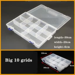 Transparent Plastic Box Screw Compartment Box Jewelry Earring Display Case Container Clear Terminal Organizer Tool Storage Boxes