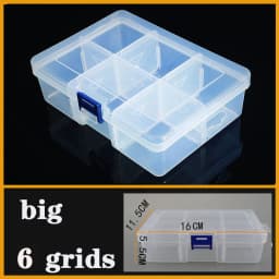 Transparent Plastic Box Screw Compartment Box Jewelry Earring Display Case Container Clear Terminal Organizer Tool Storage Boxes