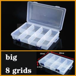 Transparent Plastic Box Screw Compartment Box Jewelry Earring Display Case Container Clear Terminal Organizer Tool Storage Boxes