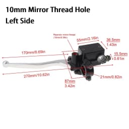 22MM M8/M10 Motorcycle Upper Front Brake Clutch Master Cylinder CNC Clutch Pump Reservoir Pump Lever Left Right Fit for Honda