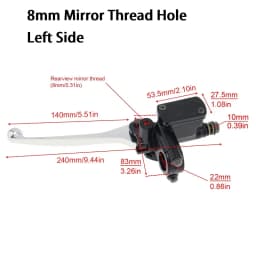 22MM M8/M10 Motorcycle Upper Front Brake Clutch Master Cylinder CNC Clutch Pump Reservoir Pump Lever Left Right Fit for Honda