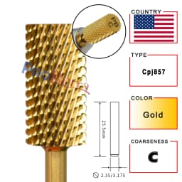 RolinStar 6.6 Large Barrel Silver Steel Carbide High Quality Remove Gel Polish 4XC Acrylic