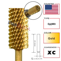 RolinStar 6.6 Large Barrel Silver Steel Carbide High Quality Remove Gel Polish 4XC Acrylic