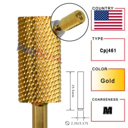 RolinStar 6.6 Large Barrel Silver Steel Carbide High Quality Remove Gel Polish 4XC Acrylic
