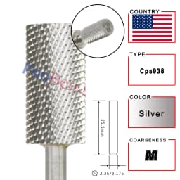 RolinStar 6.6 Large Barrel Silver Steel Carbide High Quality Remove Gel Polish 4XC Acrylic