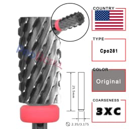 RolinStar 6.6 Large Barrel Silver Steel Carbide High Quality Remove Gel Polish 4XC Acrylic