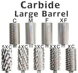 RolinStar 6.6 Large Barrel Silver Steel Carbide High Quality Remove Gel Polish 4XC Acrylic