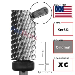RolinStar 6.6 Large Barrel Silver Steel Carbide High Quality Remove Gel Polish 4XC Acrylic