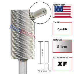 RolinStar 6.6 Large Barrel Silver Steel Carbide High Quality Remove Gel Polish 4XC Acrylic