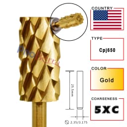 RolinStar 6.6 Large Barrel Silver Steel Carbide High Quality Remove Gel Polish 4XC Acrylic
