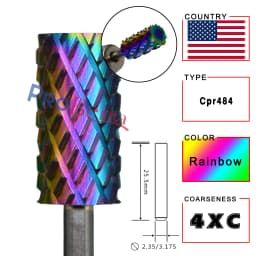 RolinStar 6.6 Large Barrel Silver Steel Carbide High Quality Remove Gel Polish 4XC Acrylic