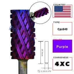 RolinStar 6.6 Large Barrel Silver Steel Carbide High Quality Remove Gel Polish 4XC Acrylic