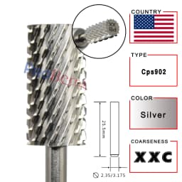 RolinStar 6.6 Large Barrel Silver Steel Carbide High Quality Remove Gel Polish 4XC Acrylic