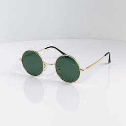 Retro Vintage Round Polarized Sunglasses Men Brand Designer Sun Glasses Women Alloy Metal Frame Black Lens Eyewear Driving UV400