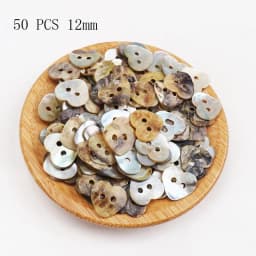 50PCS 20/18/15/12/10mm Natural Shell Sewing Buttons Color Japan Mother of Pearl MOP Round Shell 2 Hole Button Sewing Accessories