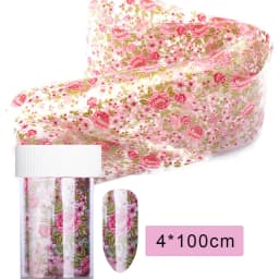 16Pc Holographic Nail Foil Set Starry Transfer 20*4cm Sticker Laser Flowers Leopard Mix Design Decal DIY Nail Art Decoration